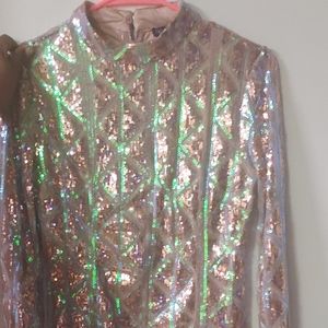 Pink Sequins Dress
